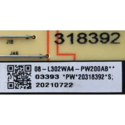 FUENTE DE PODER PARA TV TCL / NUMERO DE PARTE 08-L302WA4-PW200AB / 40-L302W4-PWD1CG / L302H / L302W / CCP-508 / 20318392 / 20210722 / PANEL LVU700NDML / MODELO 70S434 / 70S430 - Imagen 2